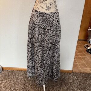 Vintage 100% Silk Maxi Skirt Size Medium Valerie Stevens